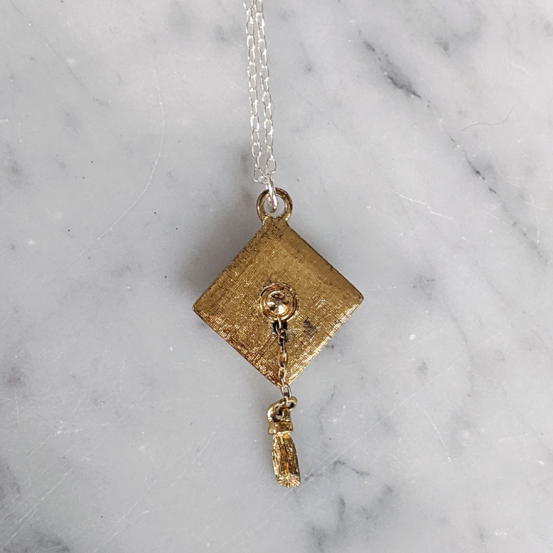 Vintage Graduation Cap Necklace