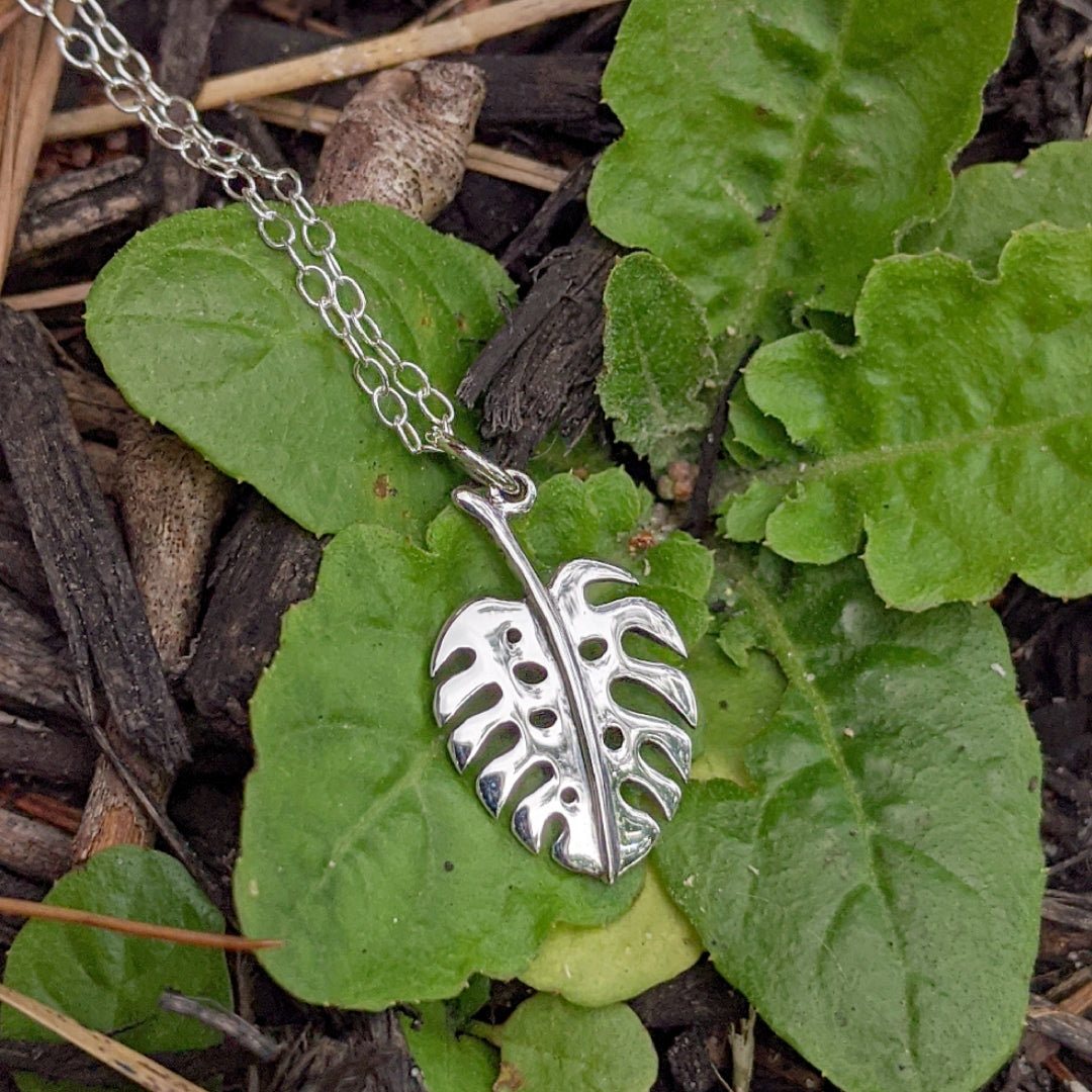 monstera necklace Monstera Leaf Necklace – Leviticus Jewelry