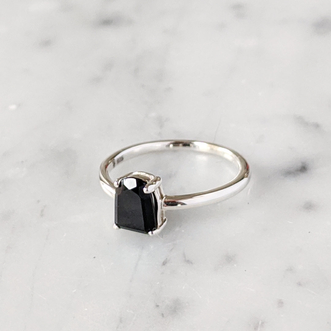 Onyx Tombstone Ring