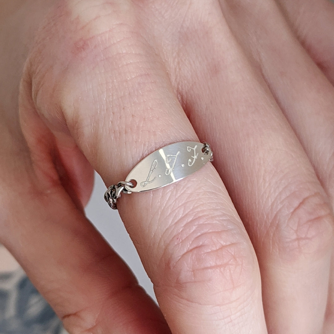 Custom Engraved Nameplate Ring