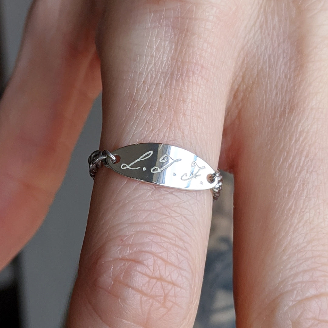 Custom Engraved Nameplate Ring