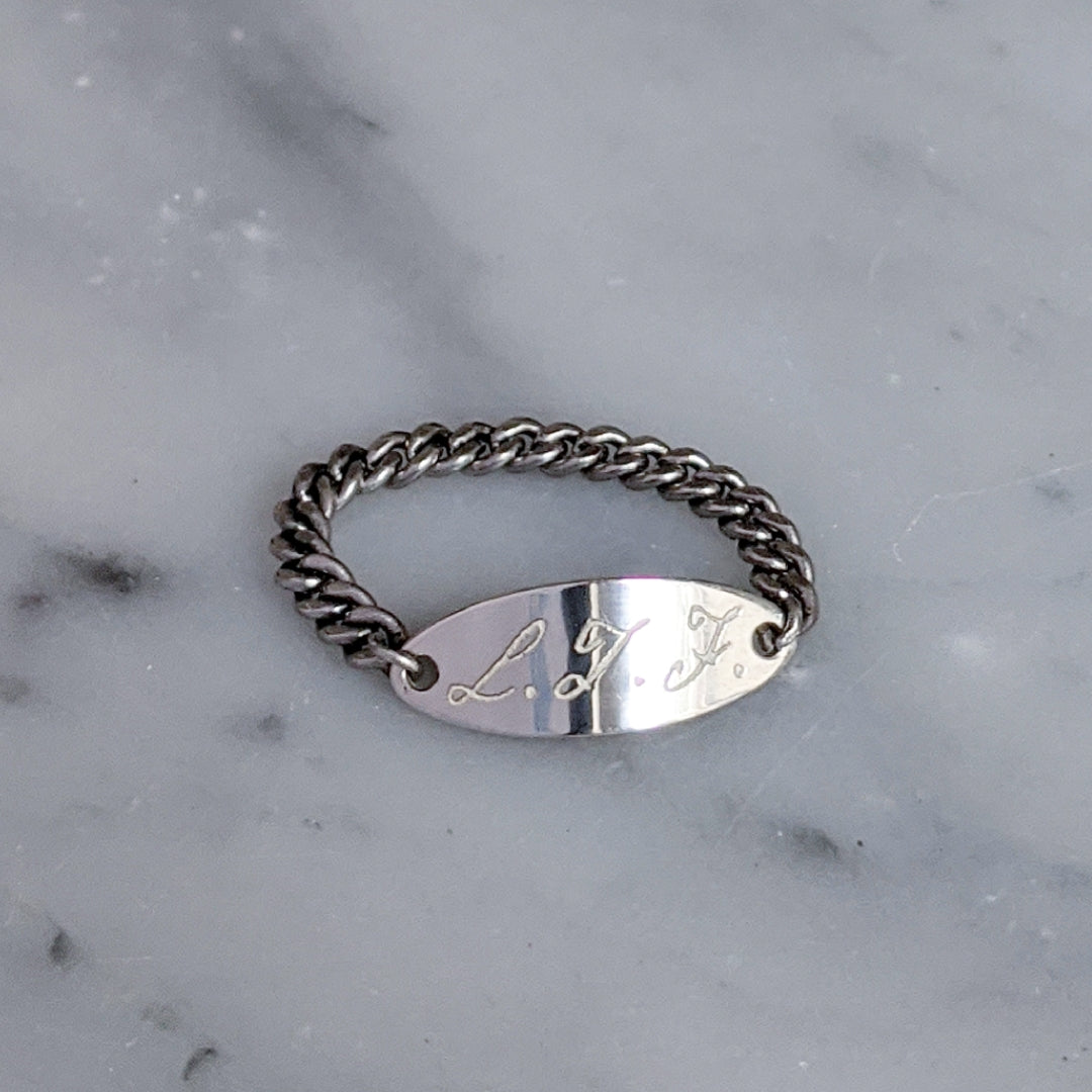 Custom Engraved Nameplate Ring
