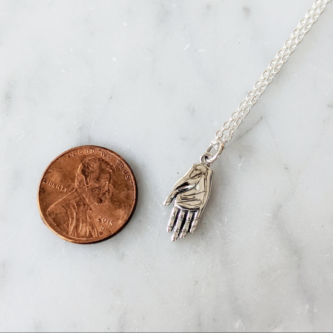 Sterling Hand Charm Necklace