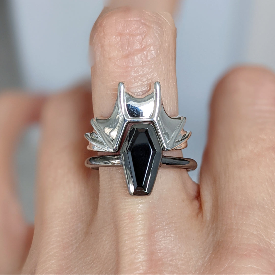 Bat Wing Halo Ring