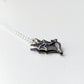 Sterling Night Flight Bat Necklace