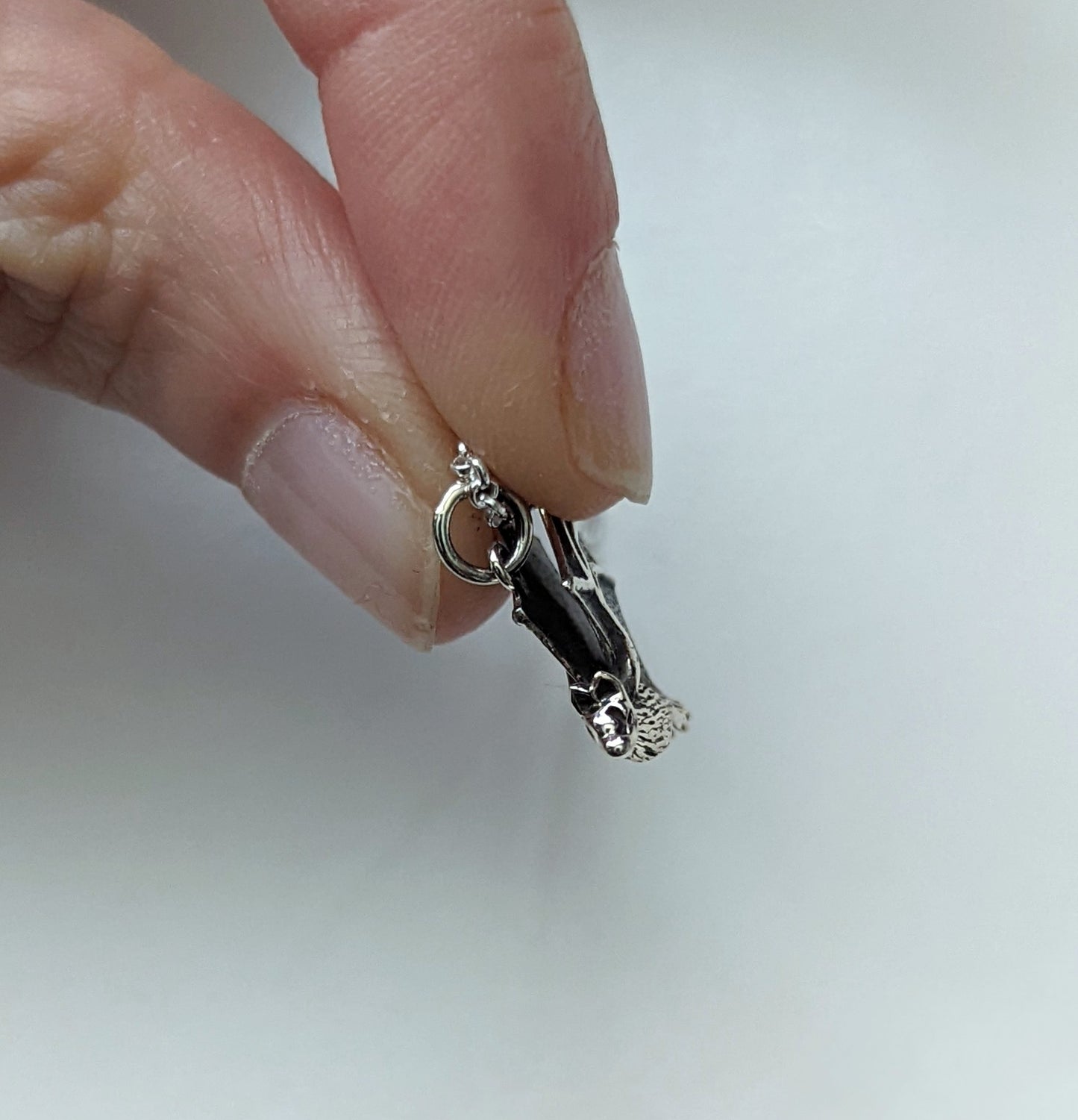 Sterling Night Flight Bat Necklace