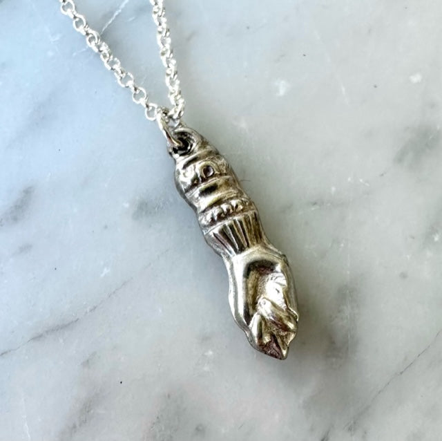 Sterling Silver Hand Necklace