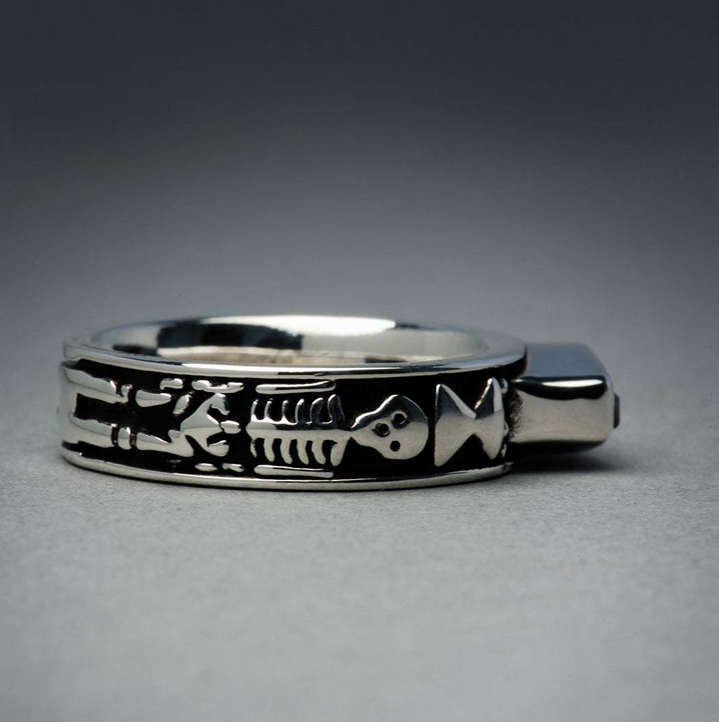 Skeletal Memento Mori Ring