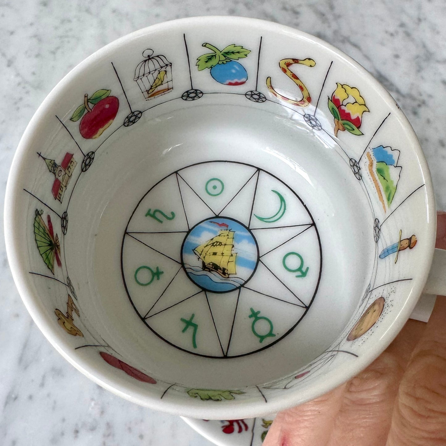 Vintage Fortune Telling Astrology Cup & Saucer