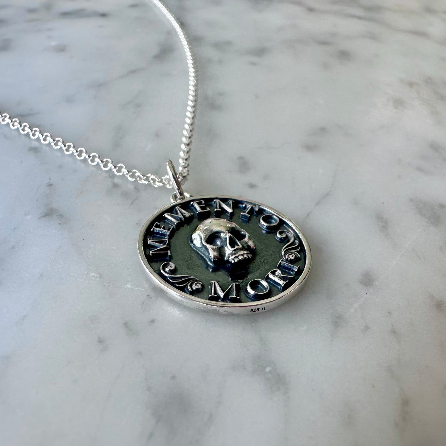 Memento Mori Skull Pendant Necklace