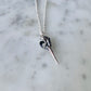 Sterling Tiny Hummingbird Skull Necklace