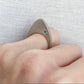 Immediate Ship Sterling Emerald Hierarchy Ring Sz 6