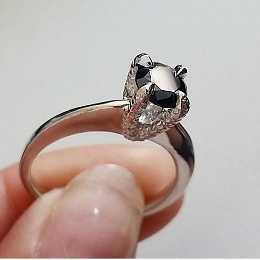 Miniature Crystal Talon Ring