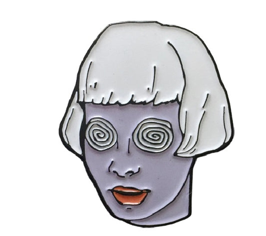 Spiral Eyes Girl Pin